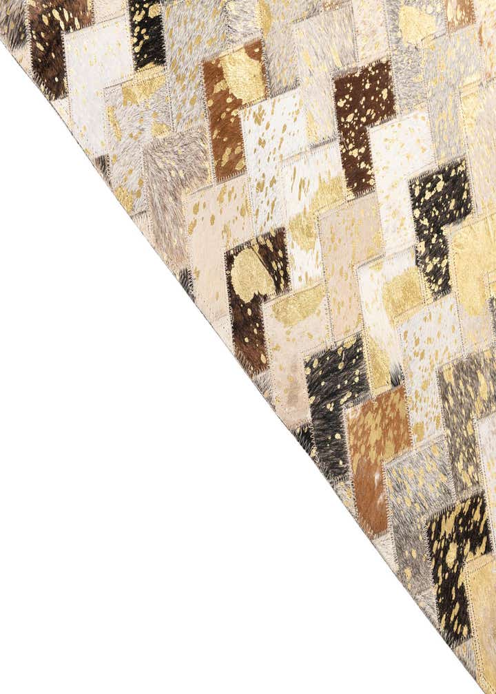 5' x 8' 1 Cowhide Leather Rug