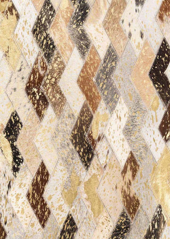 5' x 8' 1 Cowhide Leather Rug