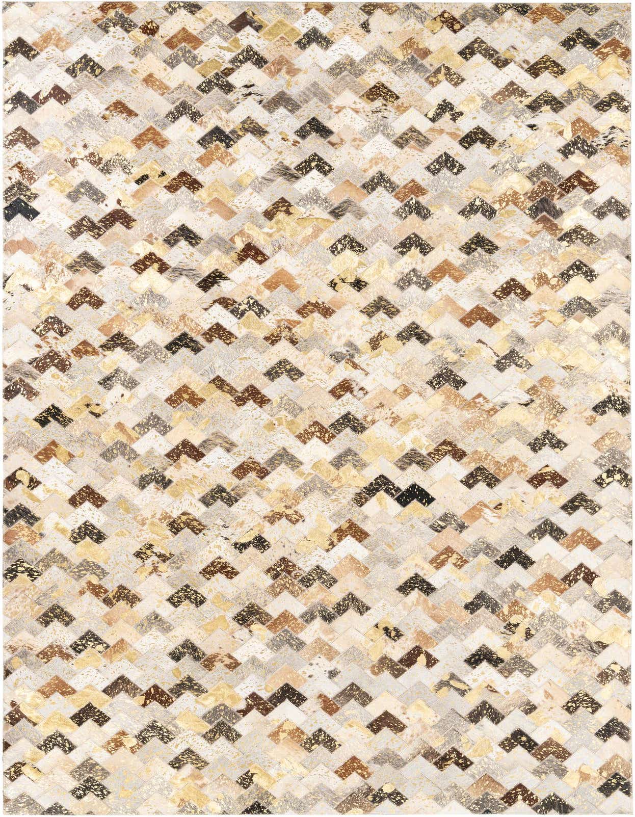 5' x 8' 1 Cowhide Leather Rug