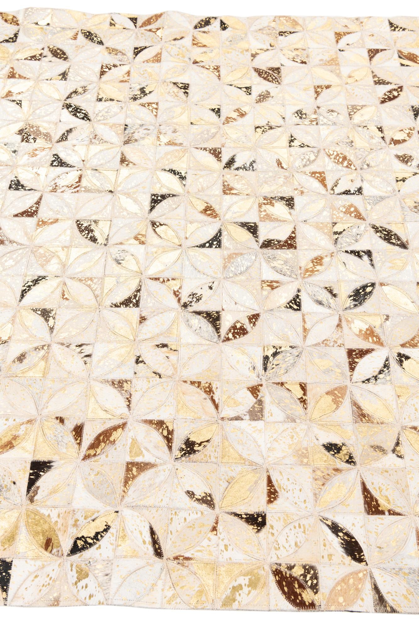 5' x 8' Cowhide Leather Rug