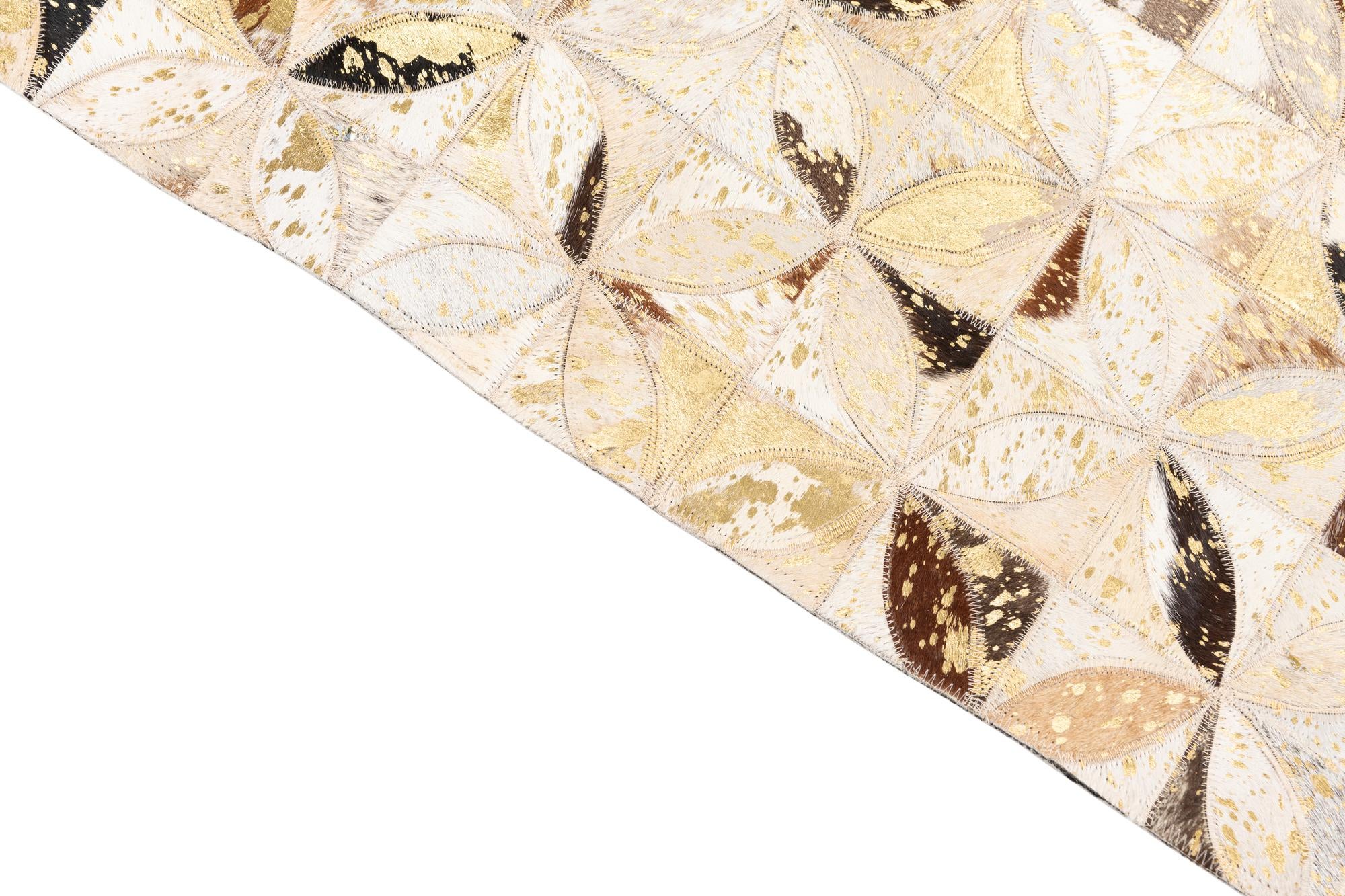 5' x 8' Cowhide Leather Rug