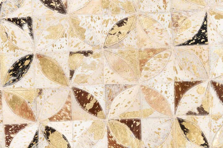 5' x 8' Cowhide Leather Rug