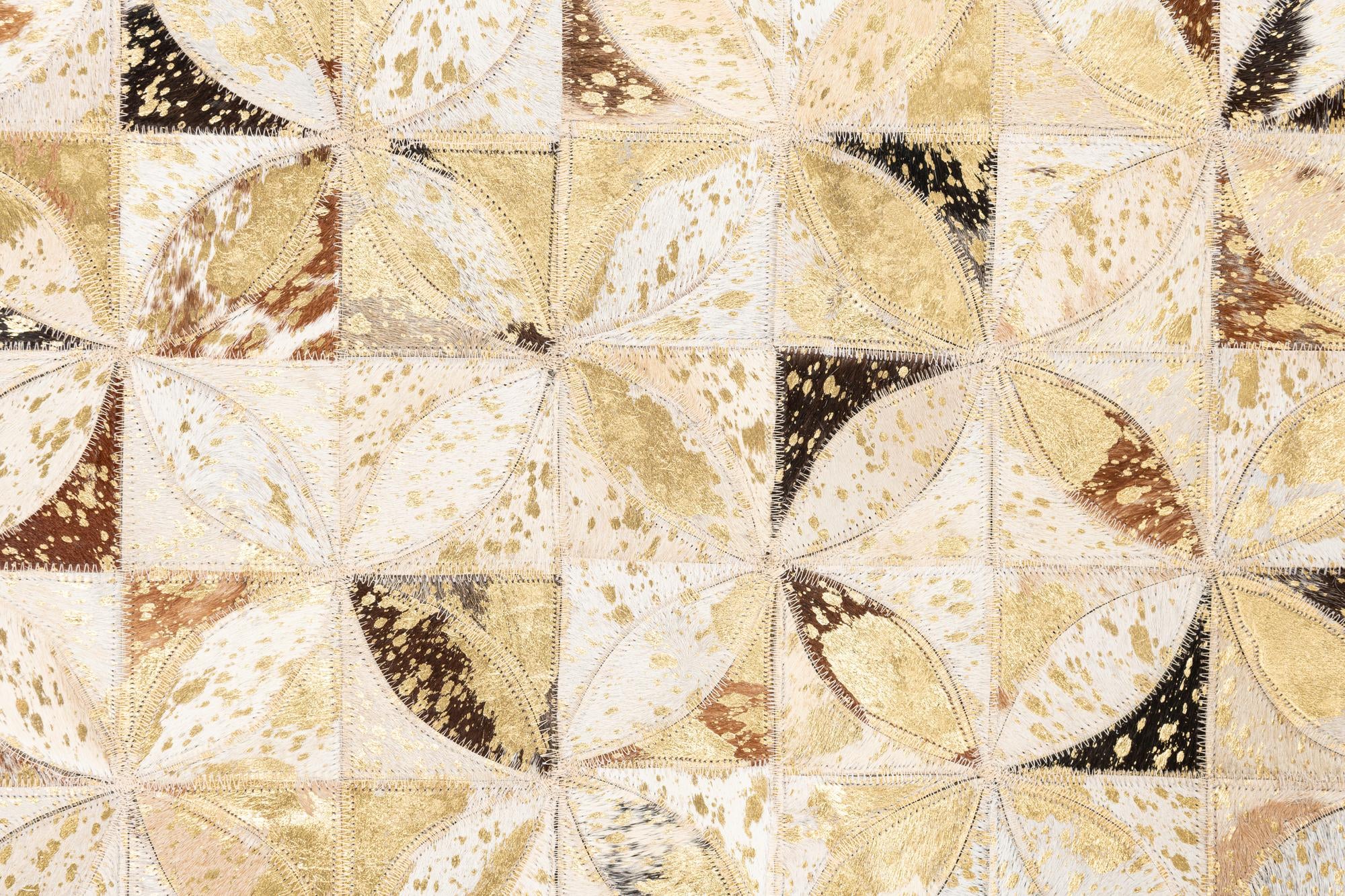 5' x 8' Cowhide Leather Rug