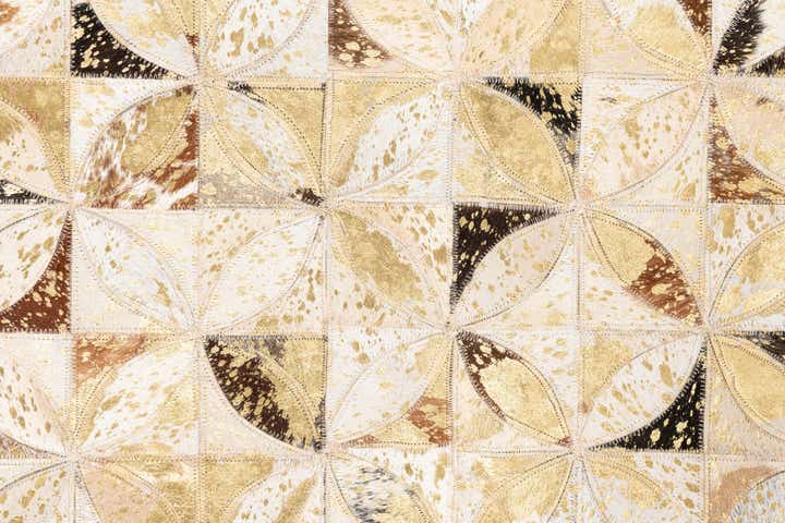 5' x 8' Cowhide Leather Rug