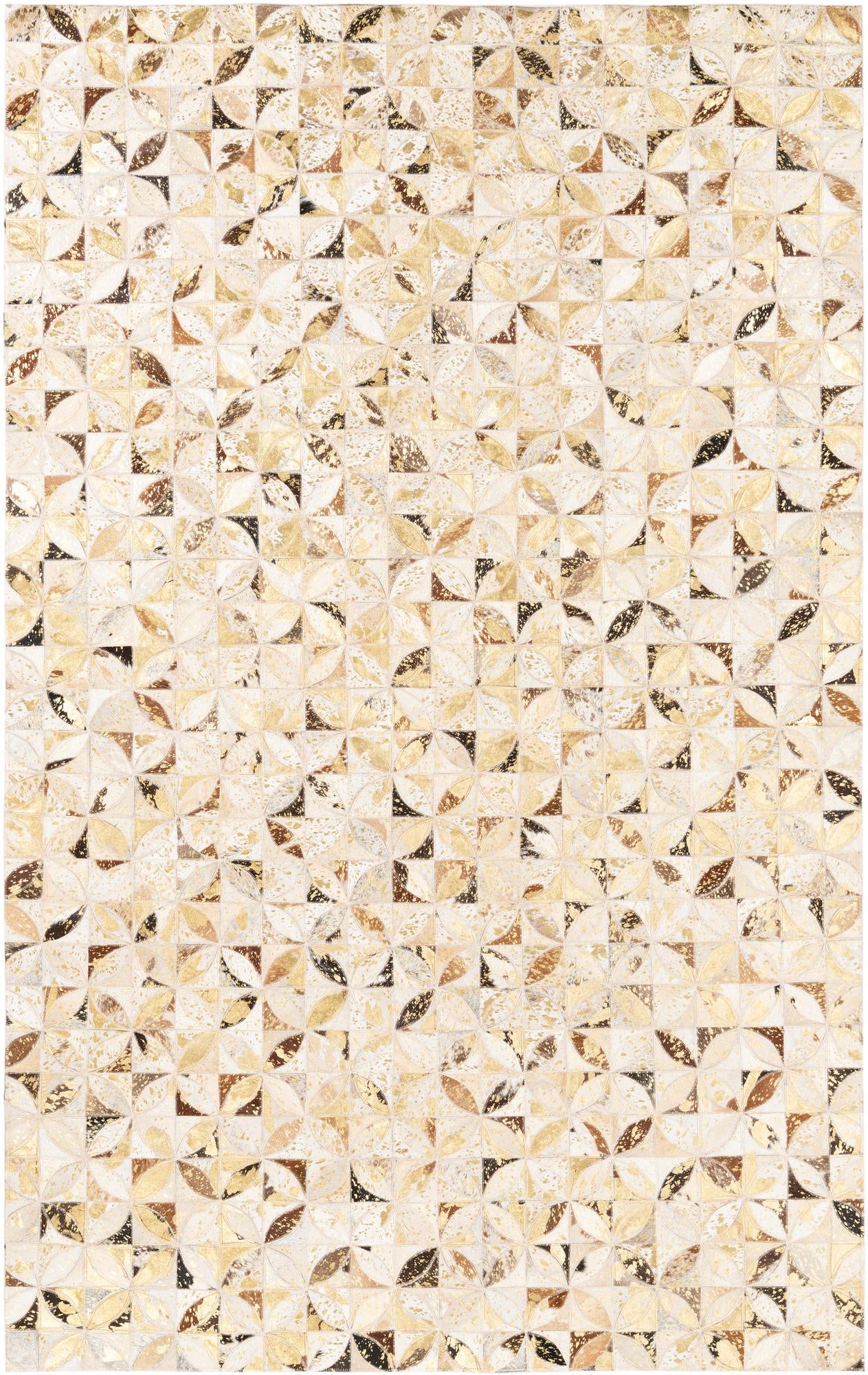 5' x 8' Cowhide Leather Rug