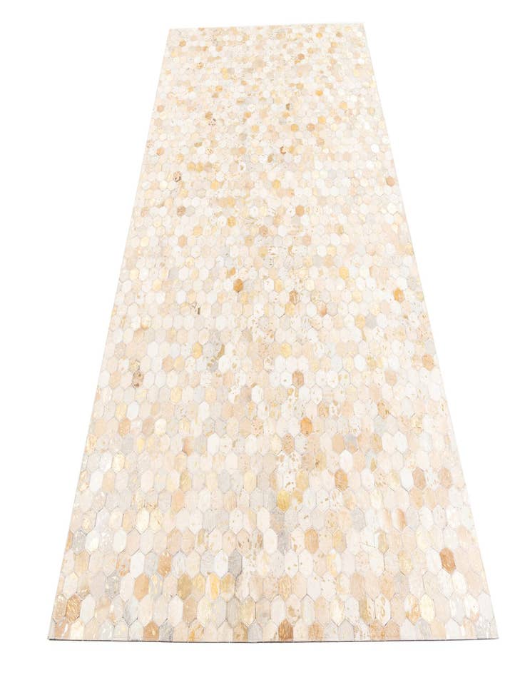 Detail image of 5' 1 x 8' Cowhide Leather Rug