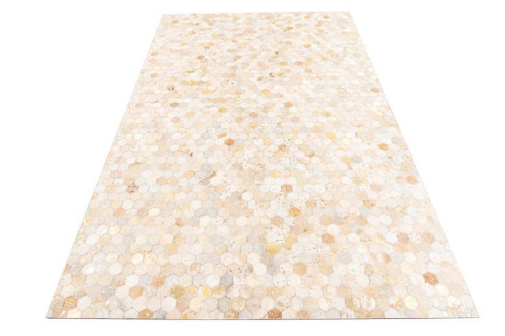 Detail image of 5' 1 x 8' Cowhide Leather Rug