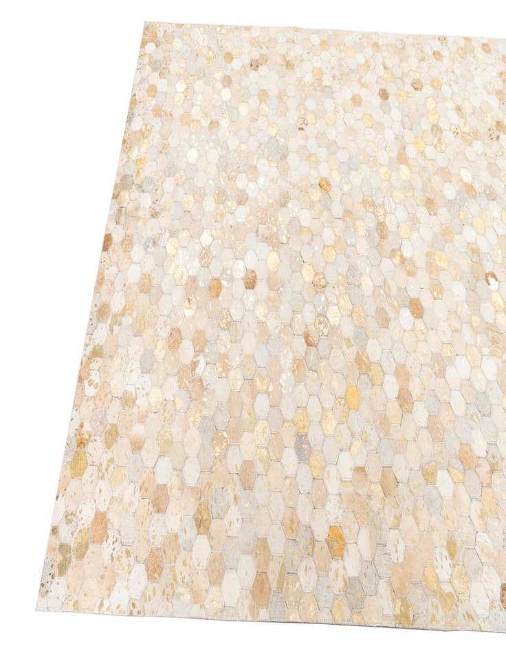 Detail image of 5' 1 x 8' Cowhide Leather Rug