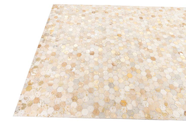 Detail image of 5' 1 x 8' Cowhide Leather Rug