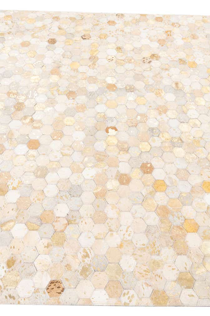 5' 1 x 8' Cowhide Leather Rug