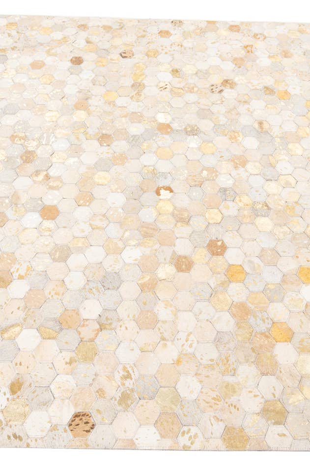 Detail image of 5' 1 x 8' Cowhide Leather Rug