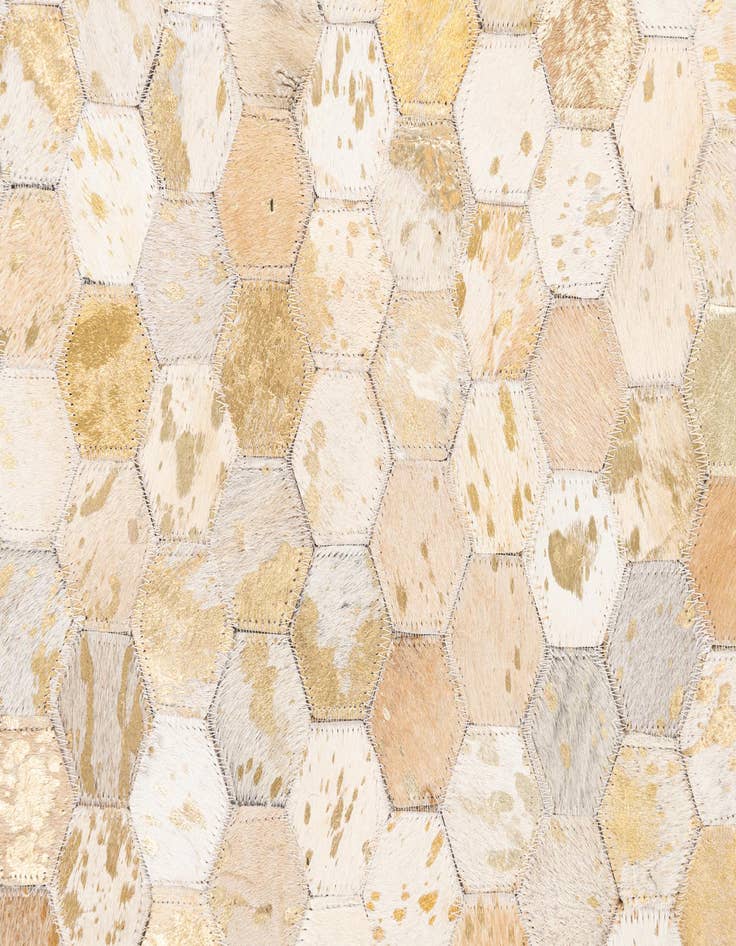 Detail image of 5' 1 x 8' Cowhide Leather Rug