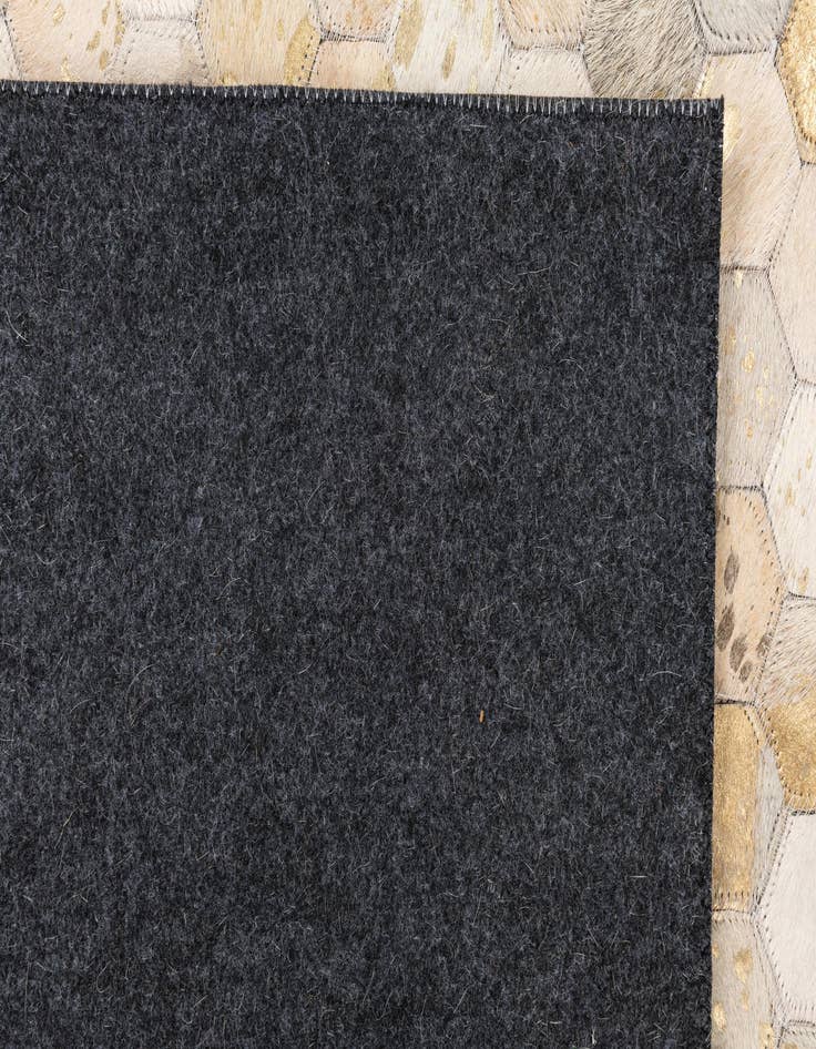 Detail image of 5' 1 x 8' Cowhide Leather Rug