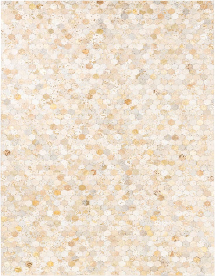 Detail image of 5' 1 x 8' Cowhide Leather Rug