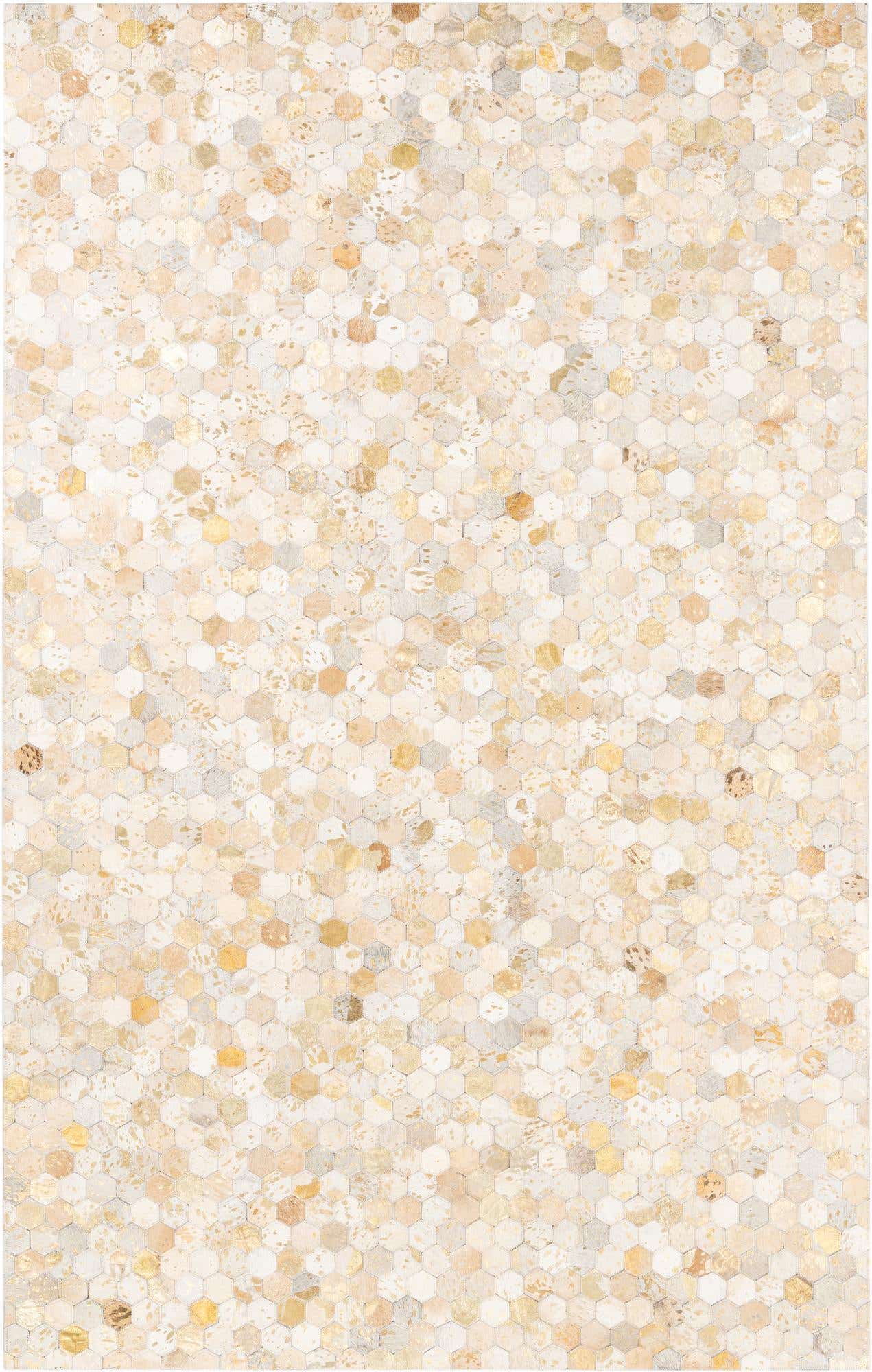 5' 1 x 8' Cowhide Leather Rug