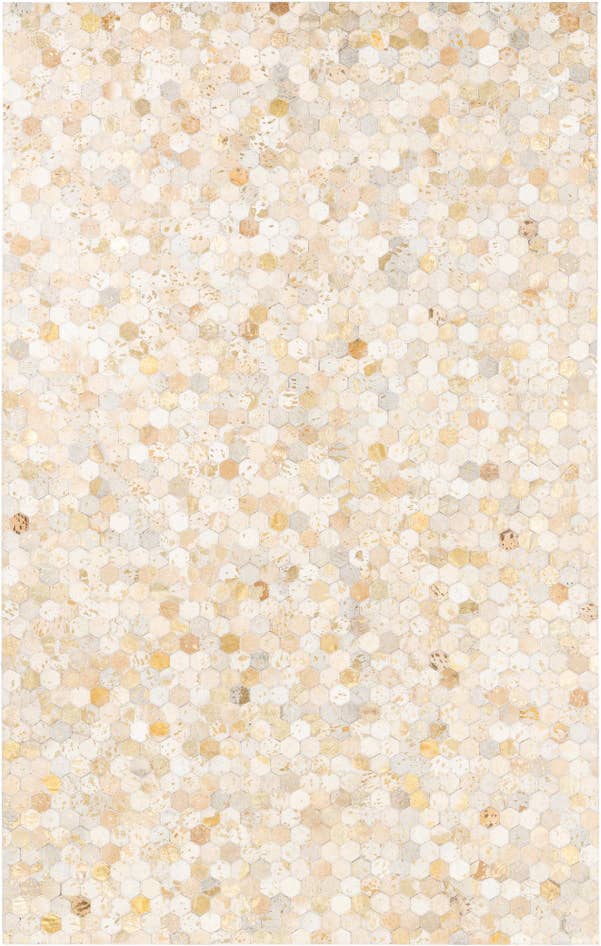Detail image of 5' 1 x 8' Cowhide Leather Rug