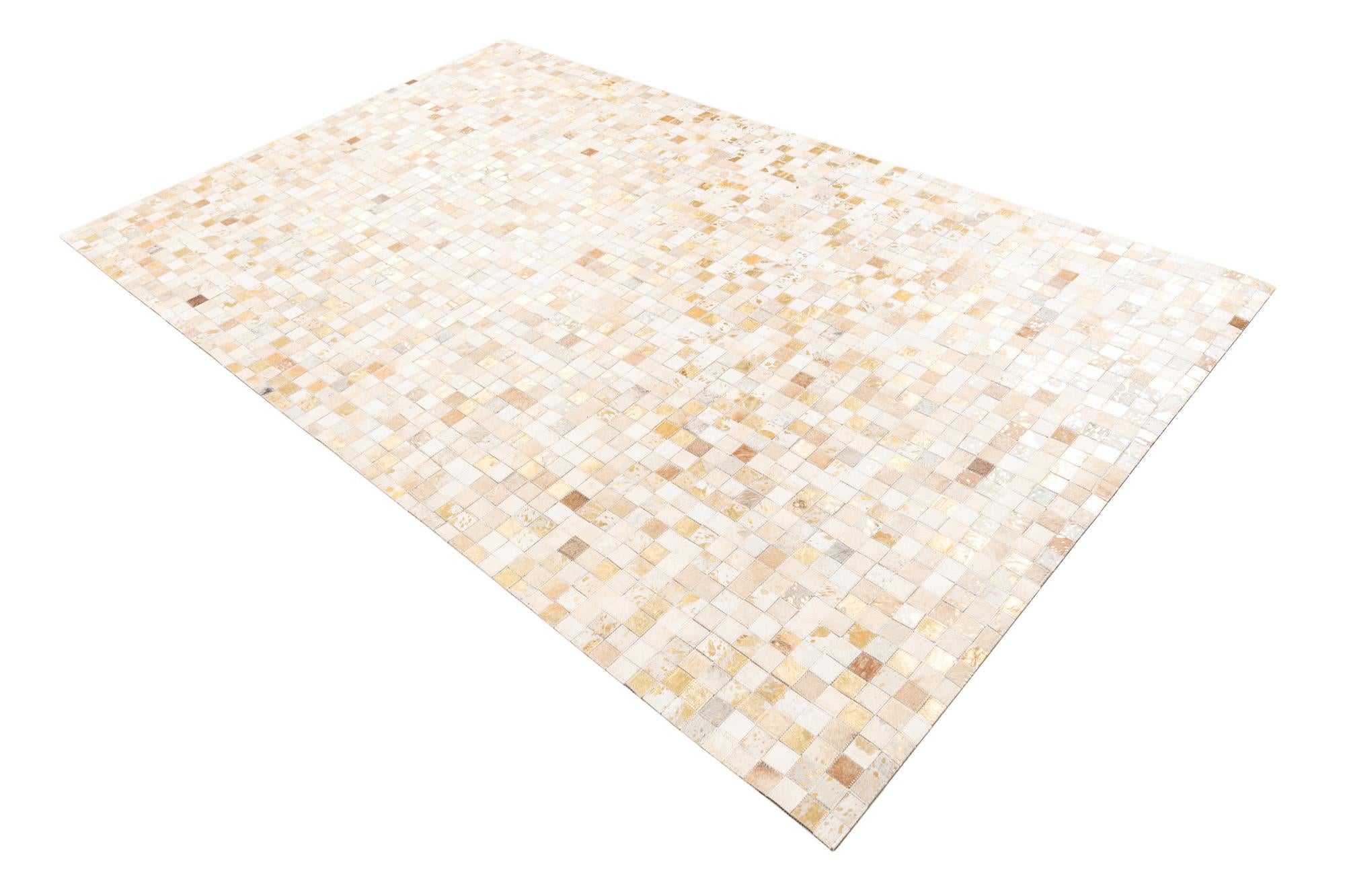 5' x 8' 1 Cowhide Leather Rug