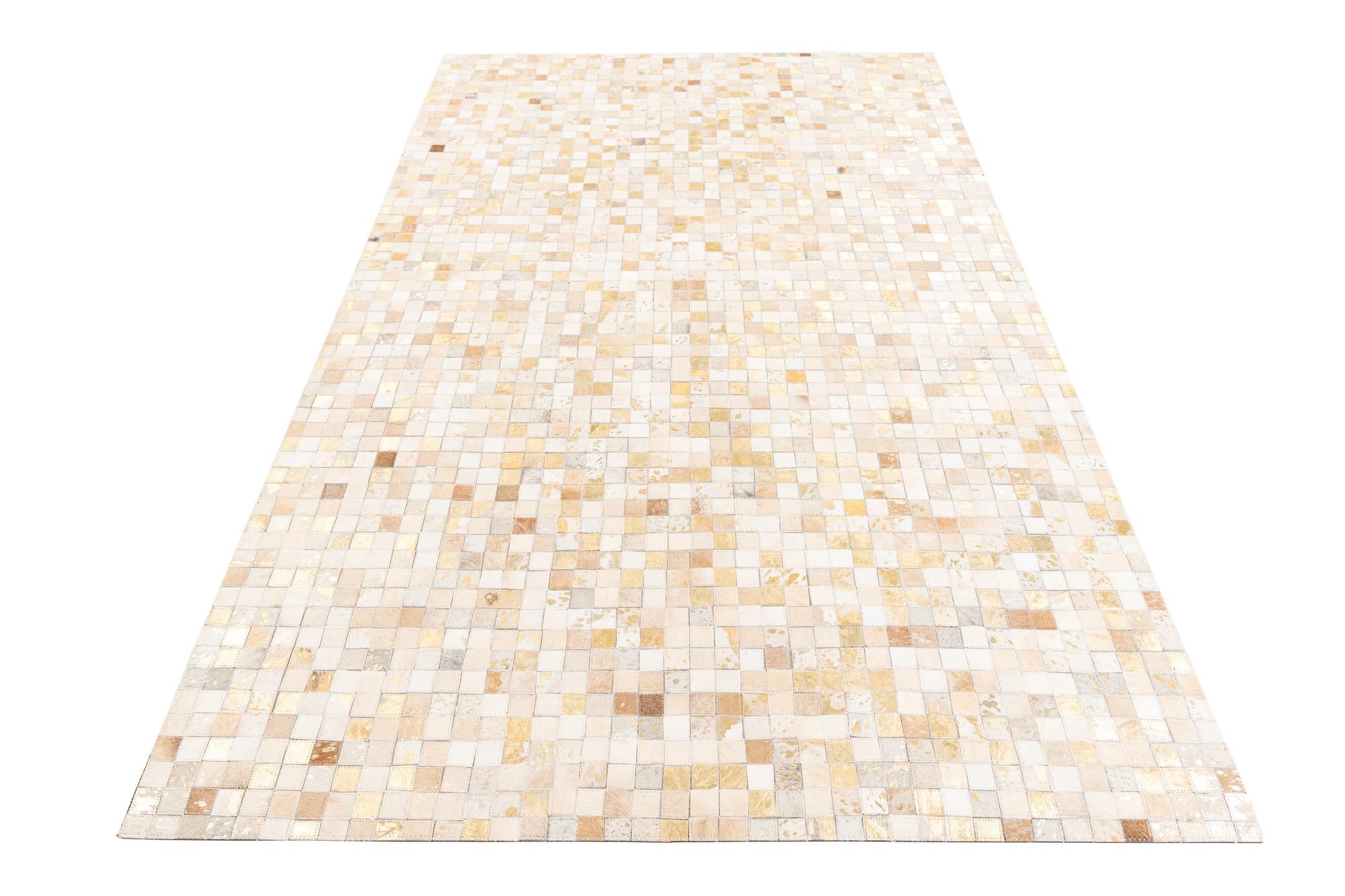 5' x 8' 1 Cowhide Leather Rug