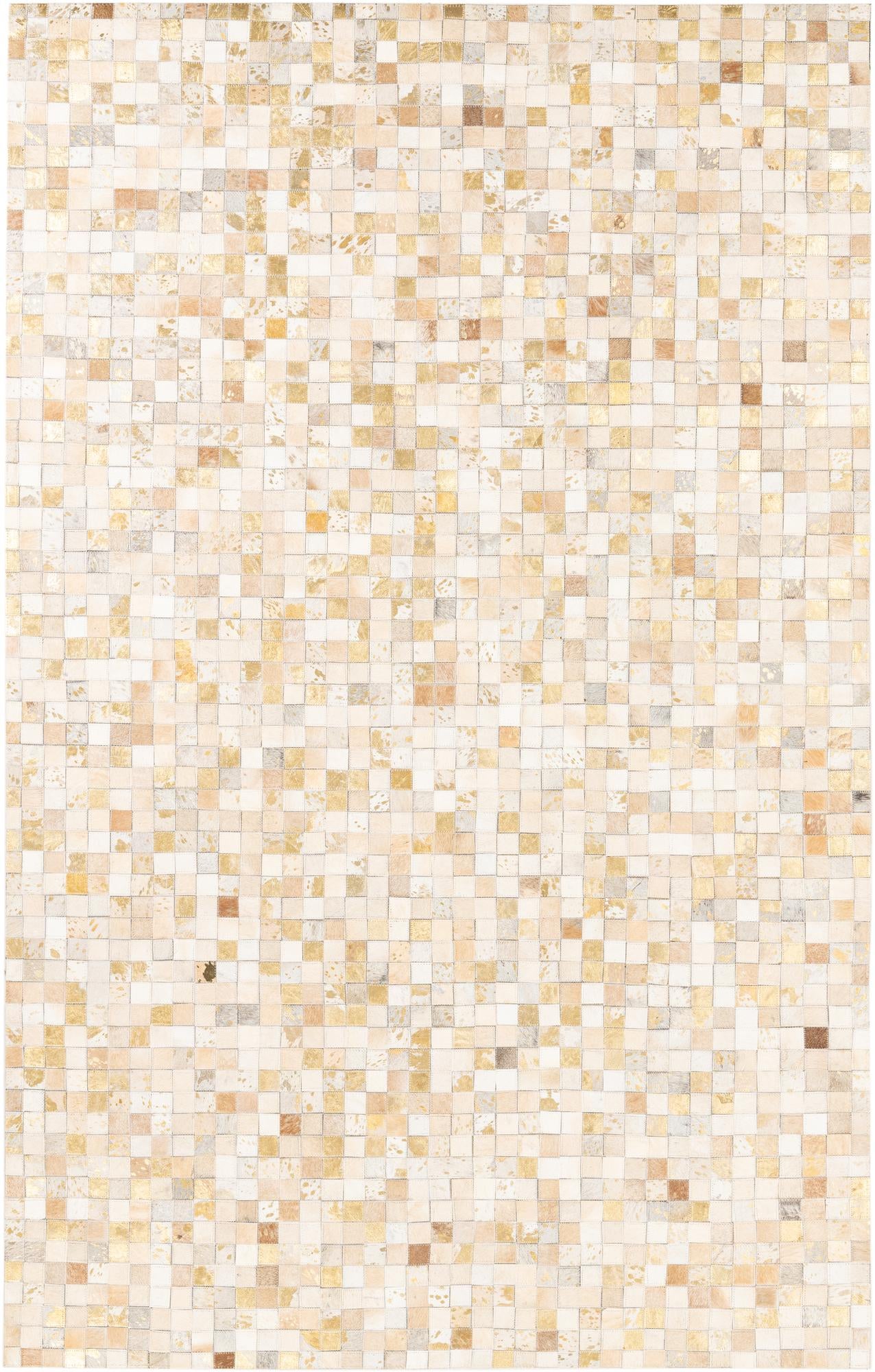 5' x 8' 1 Cowhide Leather Rug