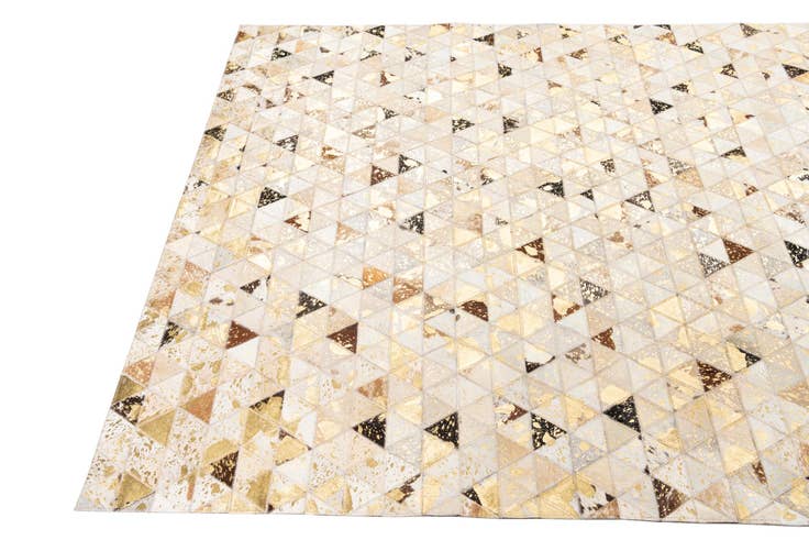 Detail image of 4' 10 x 7' 10 Cowhide Leather Rug