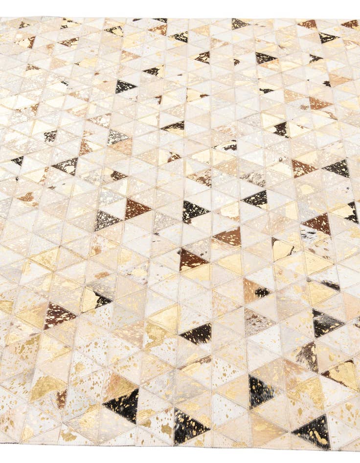 Detail image of 4' 10 x 7' 10 Cowhide Leather Rug