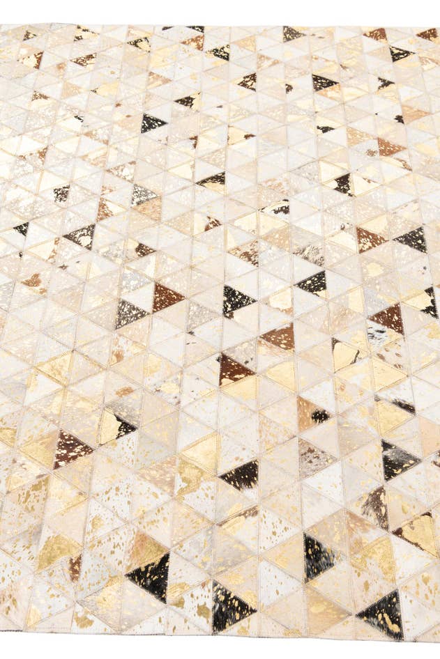 Detail image of 4' 10 x 7' 10 Cowhide Leather Rug