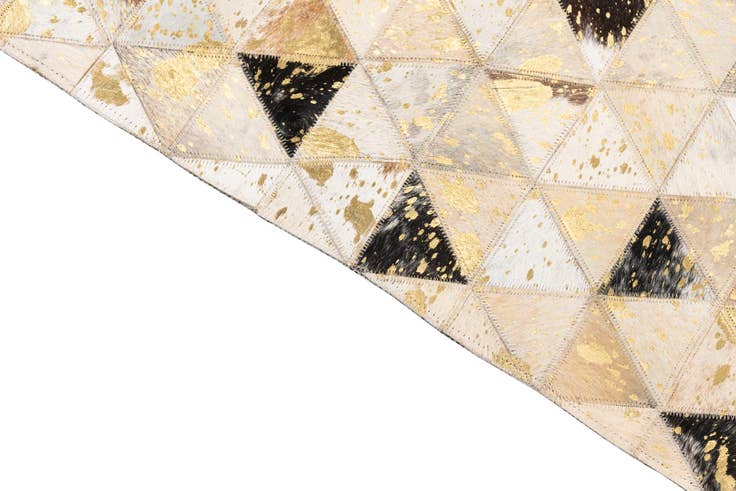 Detail image of 4' 10 x 7' 10 Cowhide Leather Rug