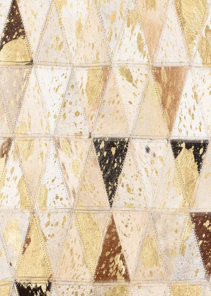 4' 10 x 7' 10 Cowhide Leather Rug