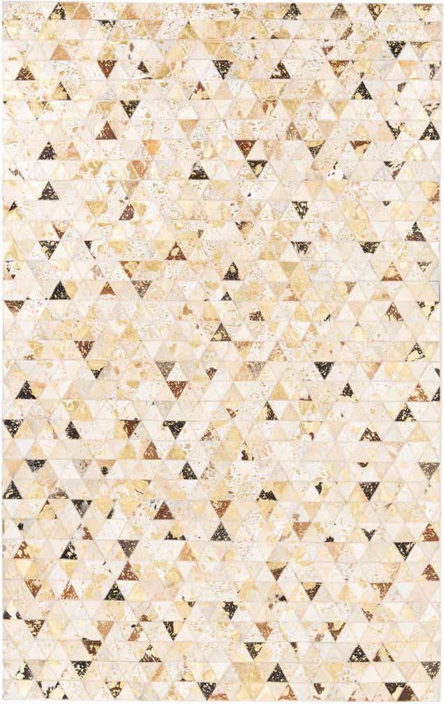 4' 10 x 7' 10 Cowhide Leather Rug