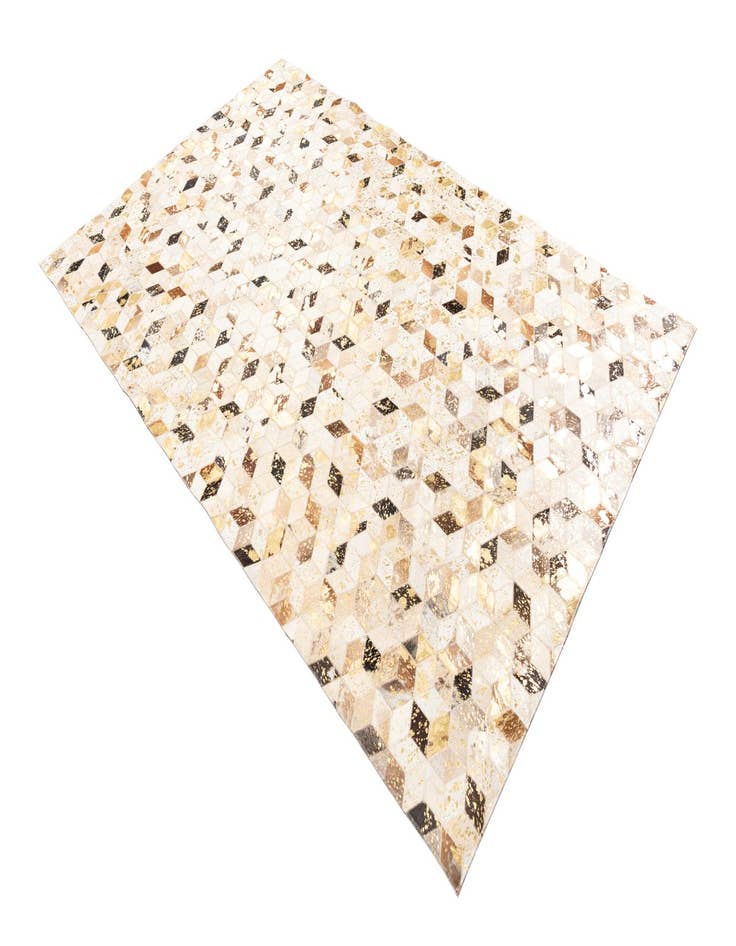 Detail image of 5' x 7' 10 Cowhide Leather Rug