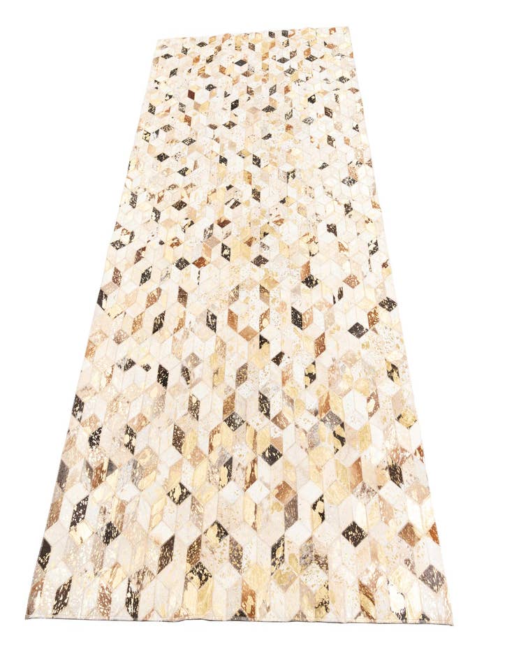 Detail image of 5' x 7' 10 Cowhide Leather Rug