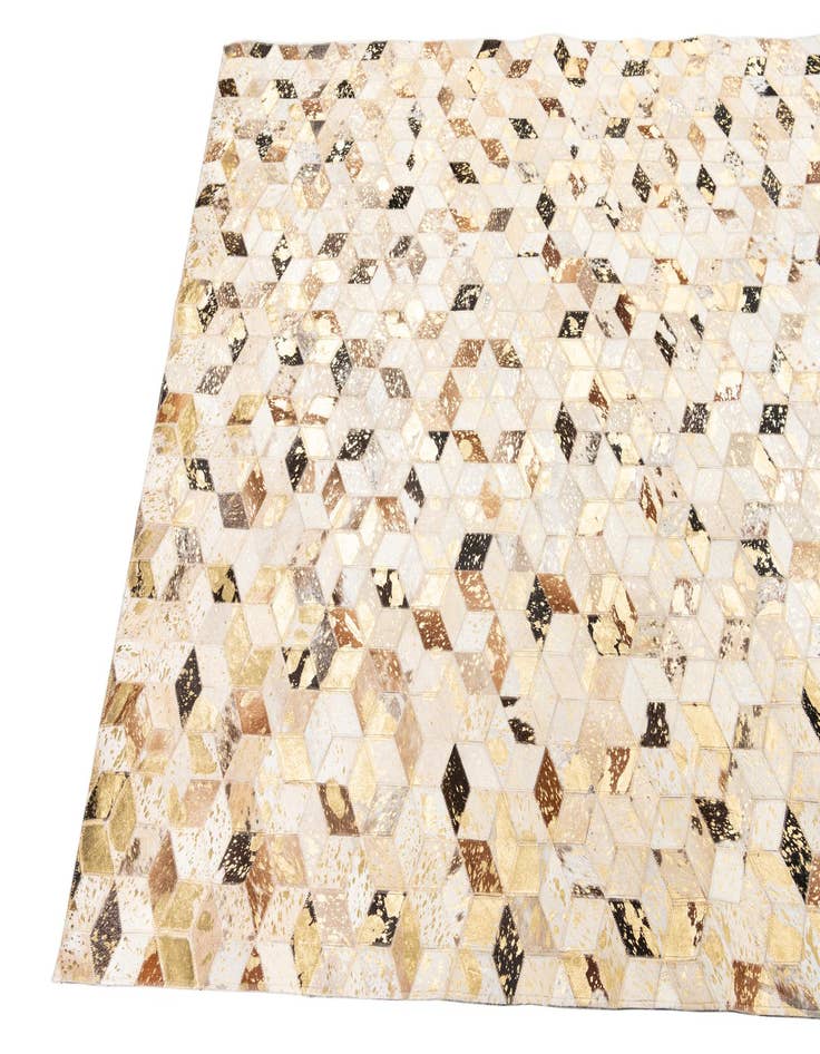 Detail image of 5' x 7' 10 Cowhide Leather Rug