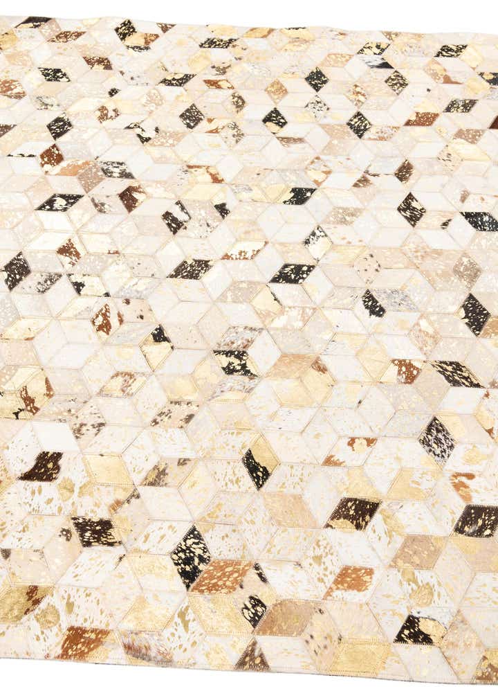 5' x 7' 10 Cowhide Leather Rug