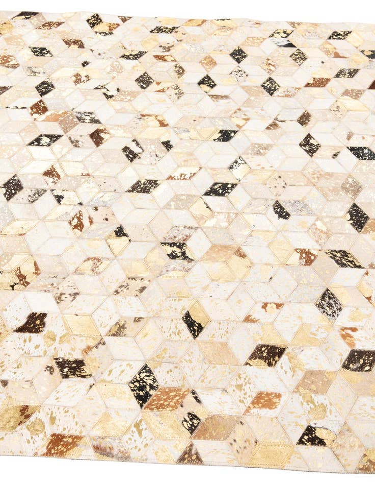 Detail image of 5' x 7' 10 Cowhide Leather Rug