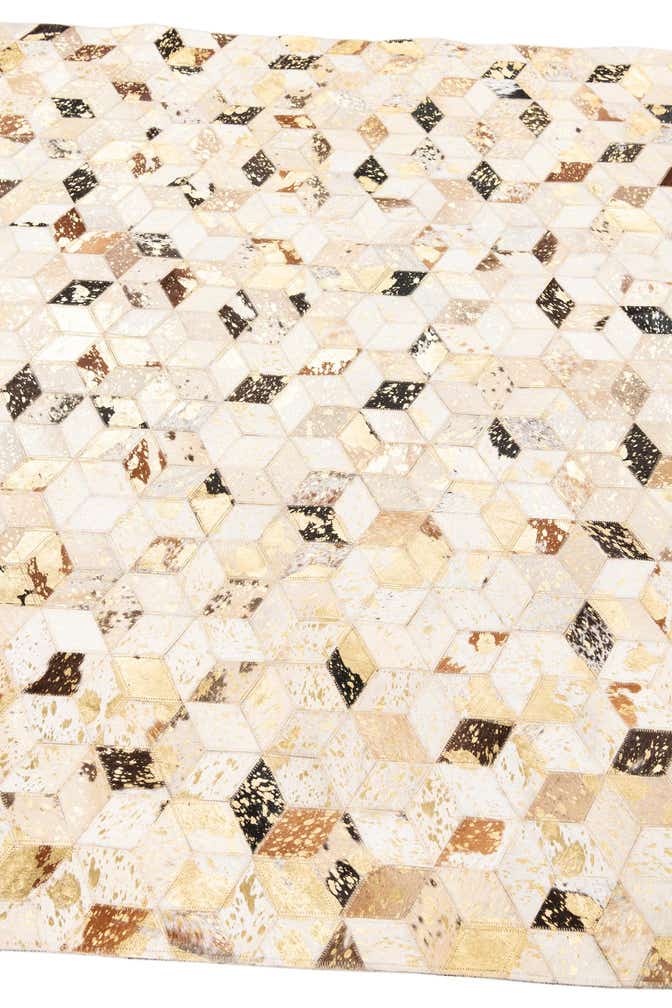 5' x 7' 10 Cowhide Leather Rug