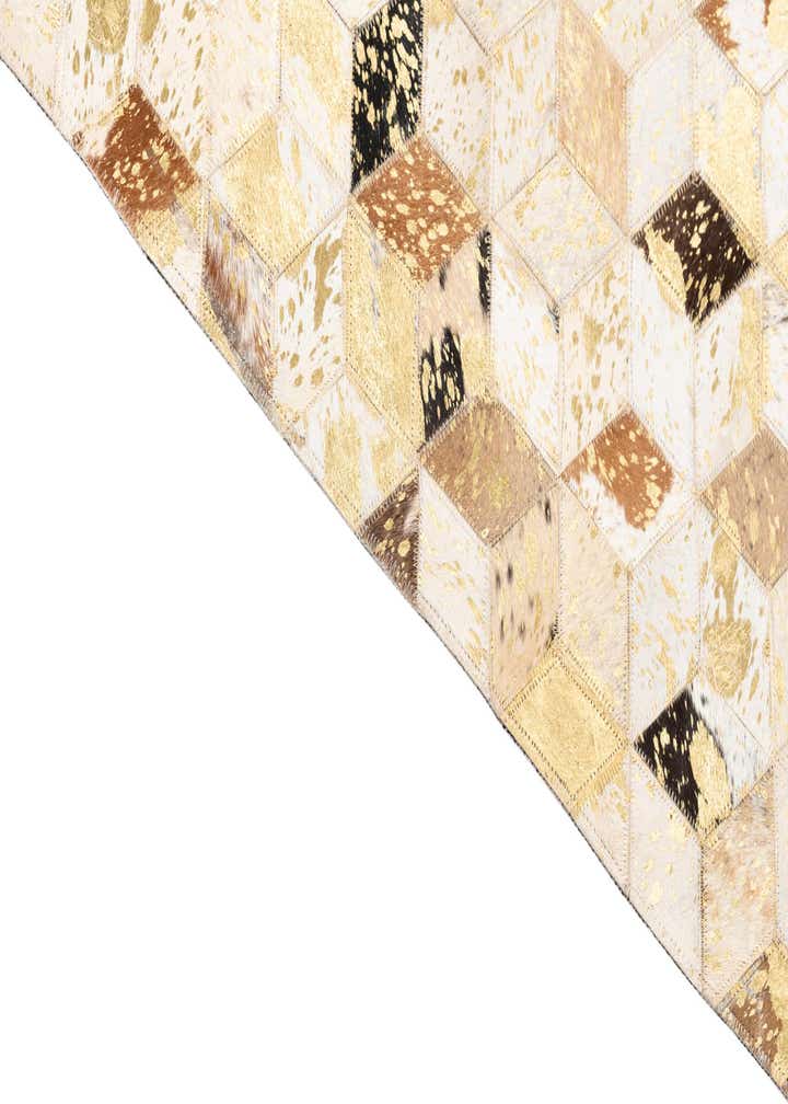 5' x 7' 10 Cowhide Leather Rug