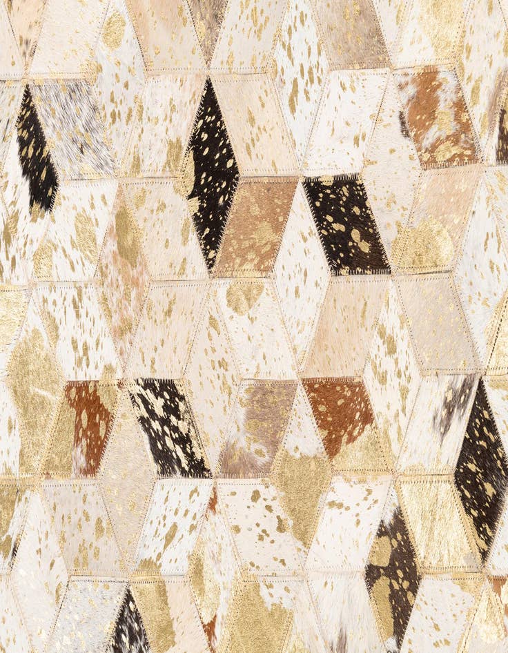 Detail image of 5' x 7' 10 Cowhide Leather Rug