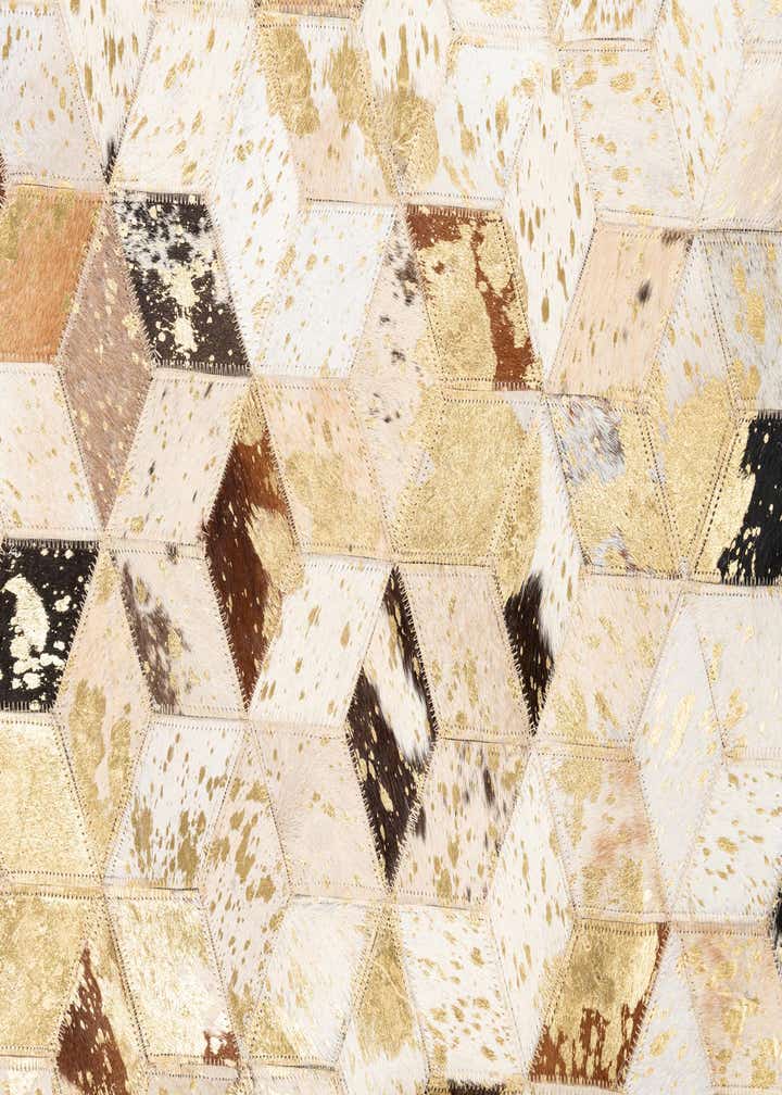 5' x 7' 10 Cowhide Leather Rug