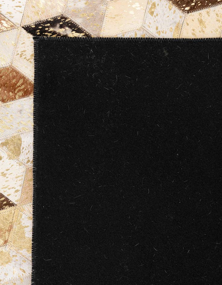 Detail image of 5' x 7' 10 Cowhide Leather Rug
