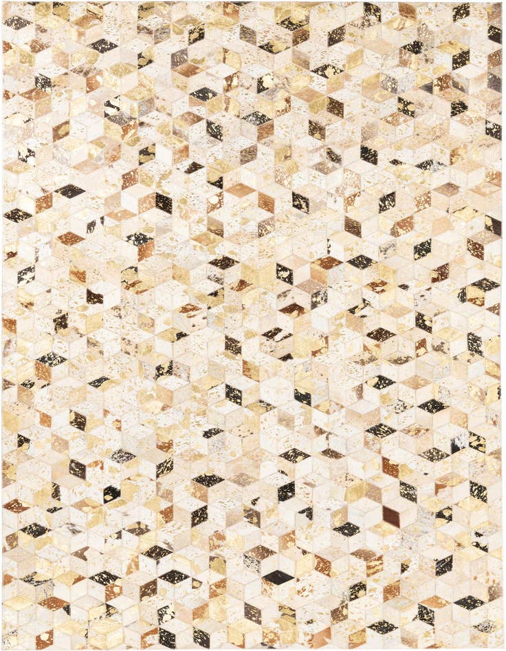 Detail image of 5' x 7' 10 Cowhide Leather Rug