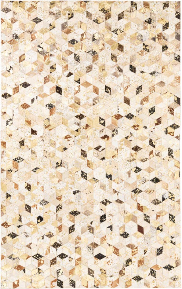 Detail image of 5' x 7' 10 Cowhide Leather Rug