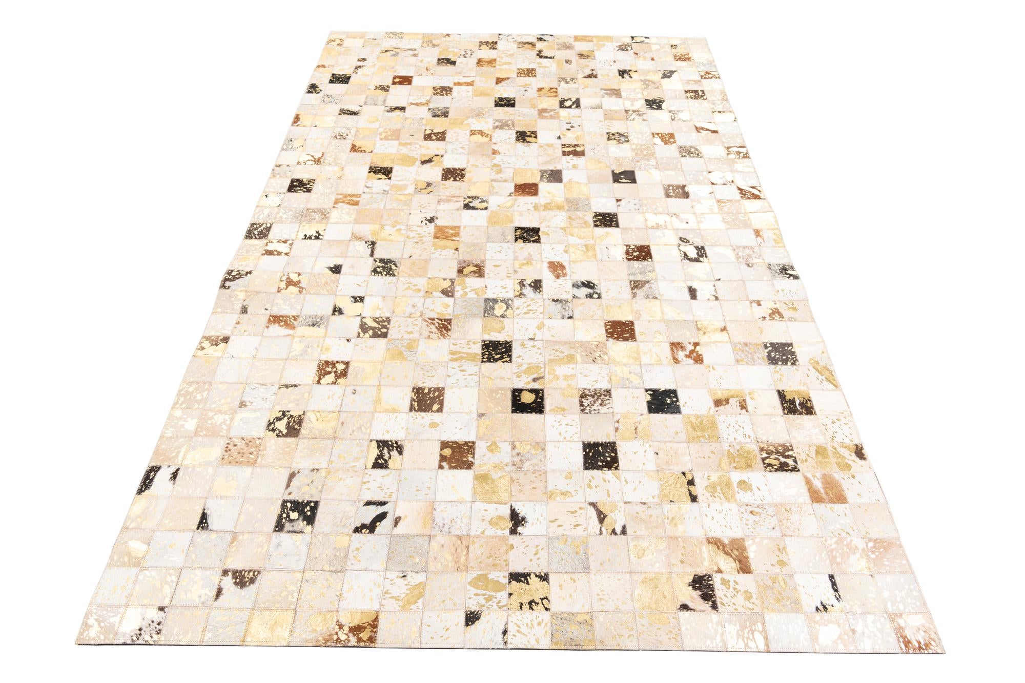 5' x 8' Cowhide Leather Rug