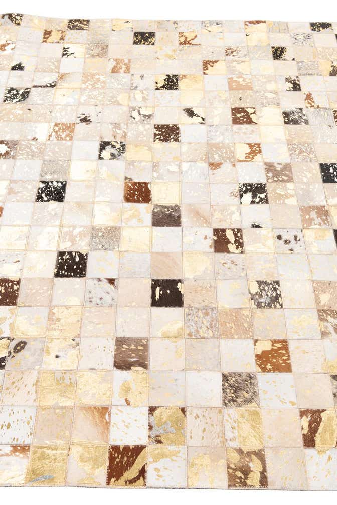 5' x 8' Cowhide Leather Rug