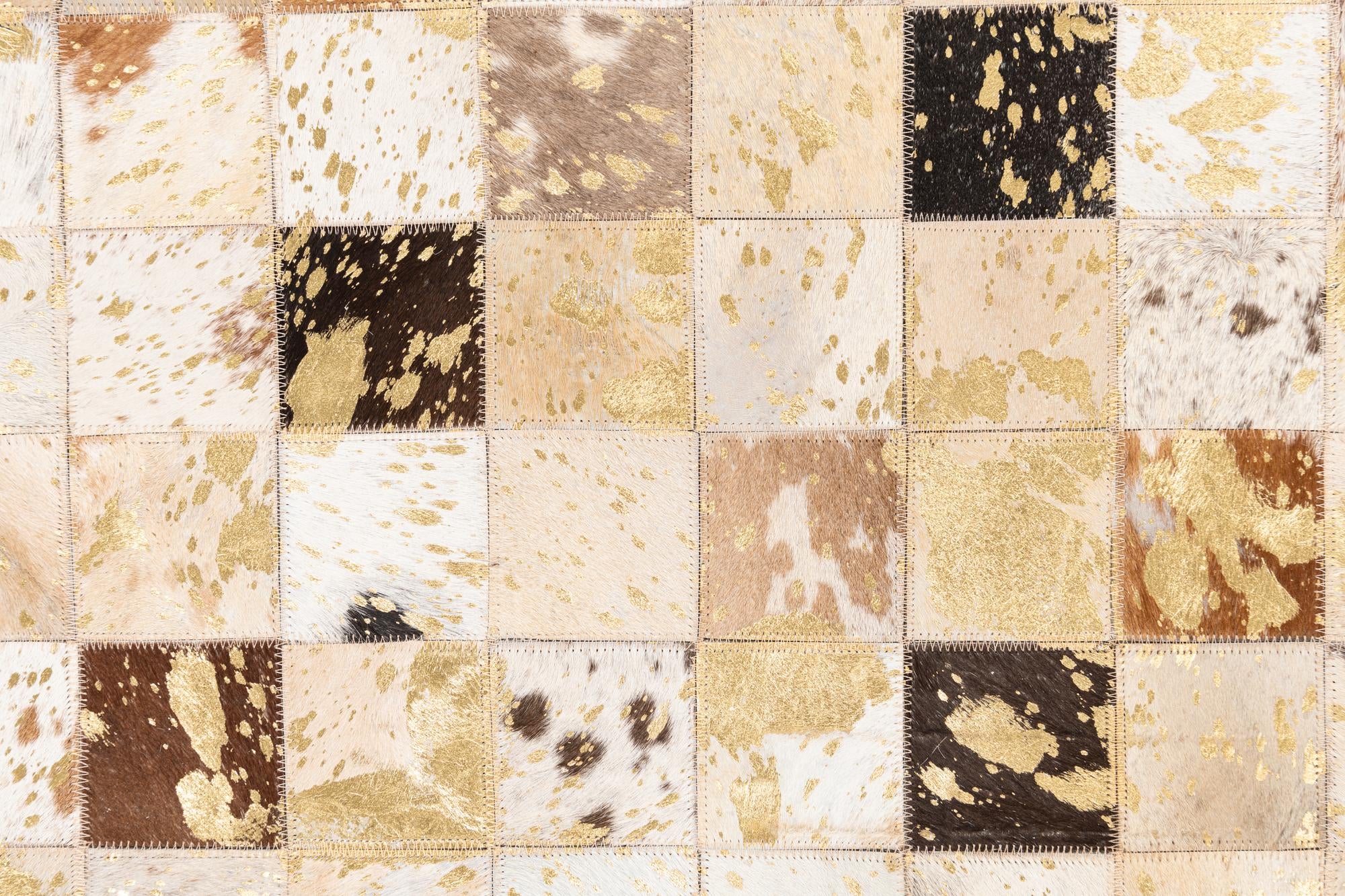5' x 8' Cowhide Leather Rug