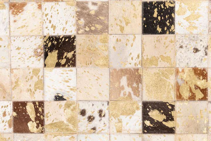 5' x 8' Cowhide Leather Rug