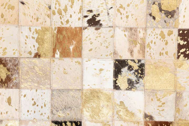 5' x 8' Cowhide Leather Rug