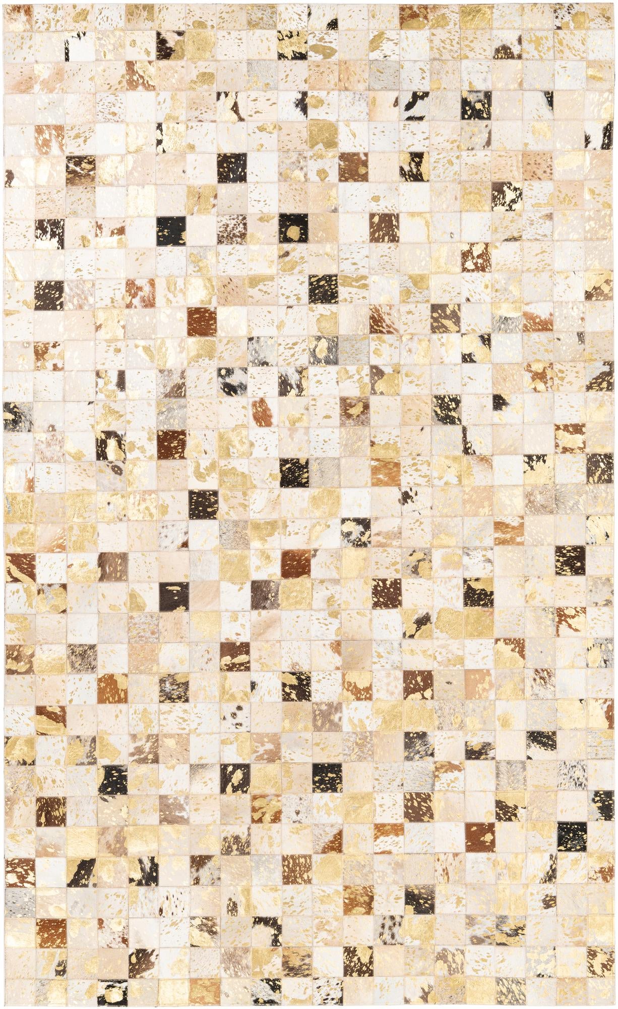 5' x 8' Cowhide Leather Rug