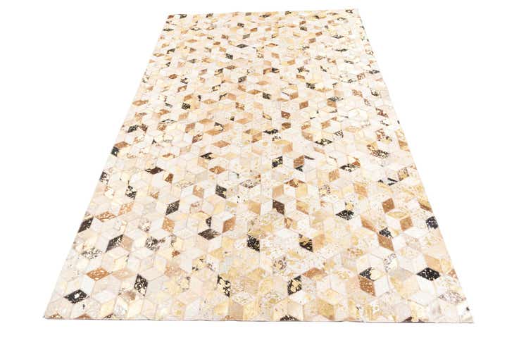 5' x 8' Cowhide Leather Rug