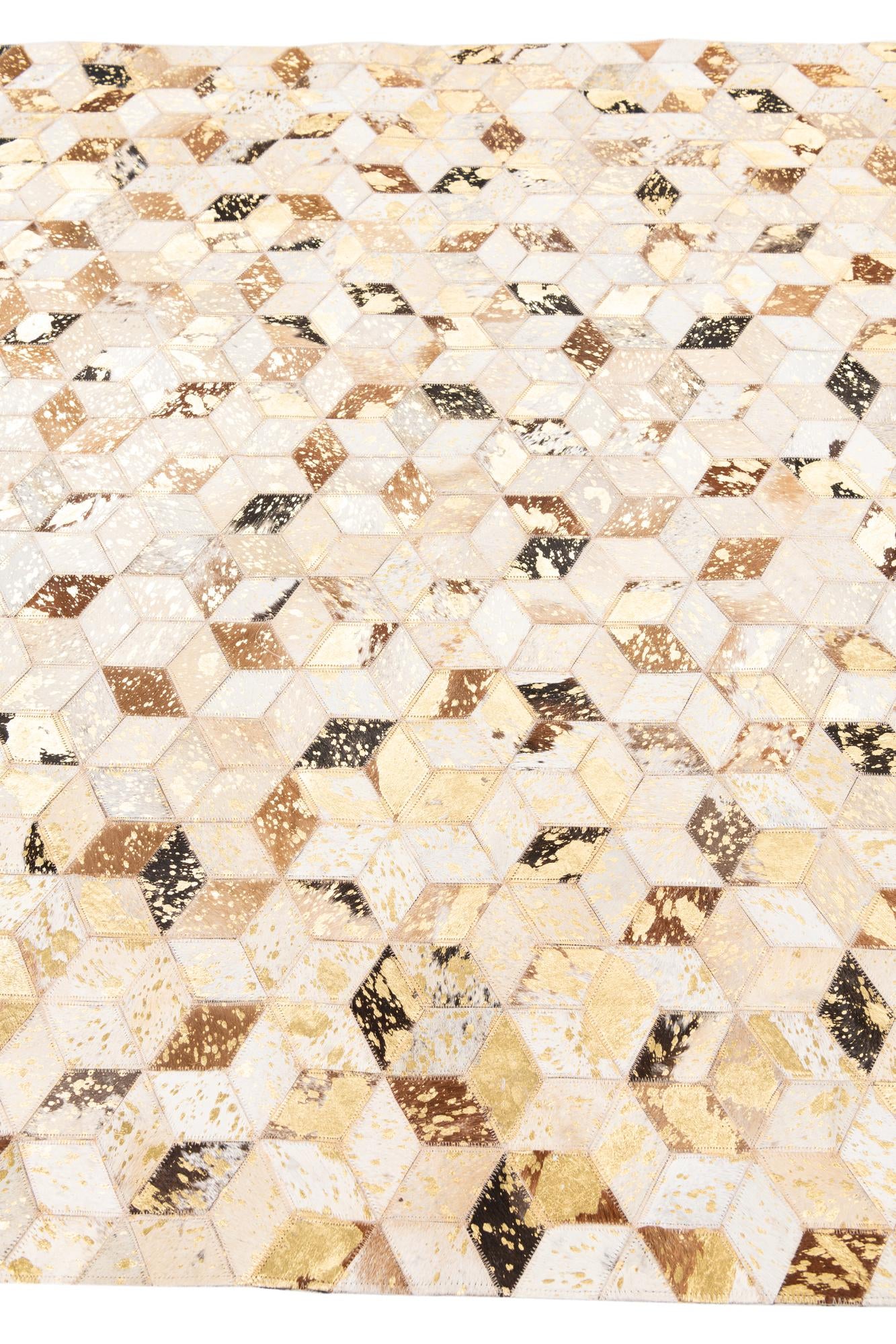 5' x 8' Cowhide Leather Rug