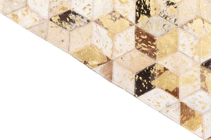 5' x 8' Cowhide Leather Rug